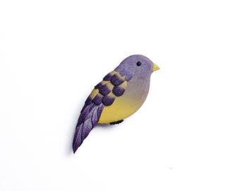 Cute Tropical Bird Brooch, Birdy Brooch, Handmade Cute Bird jewelry, Bird Lovers gift, Gift for Her, Bird gift, Bird Brooch gift