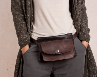 leather fanny pack, leather waist bag, leather shoulder bag, women fanny pack, leather hip bag, leather belt bag, fanny pack, nubuckcuir bag