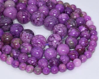 Natural Purple Sugilite Loose Beads Round Shape 6mm 8mm 10mm 12mm