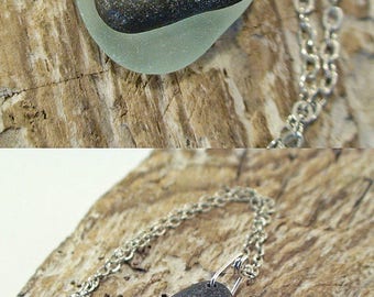 Heart Beach Stone Necklace - Beach Stone Jewelry - Sea Glass Necklace - Beach Jewelry