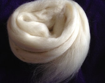 1oz Correidale Wool Spinning Fiber Cream Felting Fiber