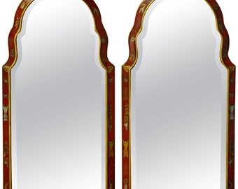 Pair of Queen Anne Style Chinoiserie Mirrors by Friedman Brothers