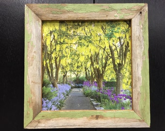 12x12" Old Green Painted Barnwood Frame
