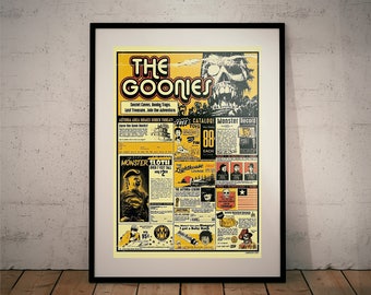The Goonies Movie Print. (Movie Posters // Film Posters // Steven Spielberg // Corey Feldman)