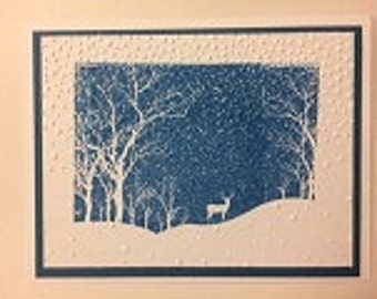 Winter Snow Scene Greeting Card