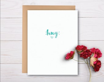 Sending you a hug / sympathy card, grief card, bereavement card, thinking of you card, supportive card, thinking of you, sorry for your loss
