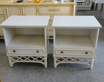 Pair of Ficks Reed Nightstands