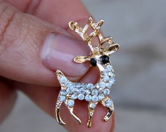 Girlfriend gift for girlfriend Jewelry deer Jewelry Romantic Brooch 90s anniversary gifts deer Brooch Antique gold Brooch Elegant Brooch