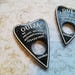 Ouija Charm Planchette Resin Charm Pendant Ouija Glitter Pendant Black 2 pieces 6cm PLANCHETTE CHARM OUIJA