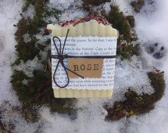 Rose Handcrafted Soap - All Natural Soap, Handmade Soap, Vegan Soap, Cold Process Soap