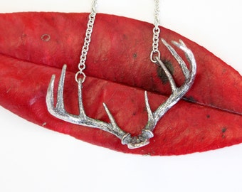 Antler Necklace Silver Trophy Deer Antlers Rack 508