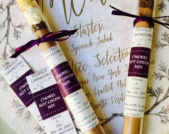 Hot Chocolate Wedding Favors, Purple Wedding Favors, Eggplant Wedding Favors, Purple Bridal Shower Favors, S'mores Hot Cocoa, S'mores