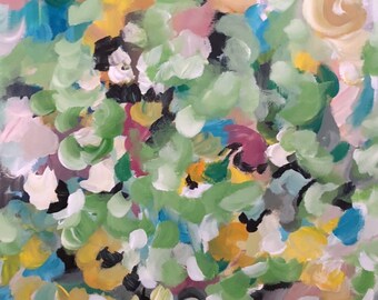 Floral abstract painting