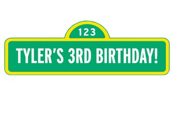SESAME STREET BIRTHDAY, Sesame Street Sign, Sesame Street Birthday Sign, Birthday Sign Sesame Street, Sesame Street Birthday Decorations