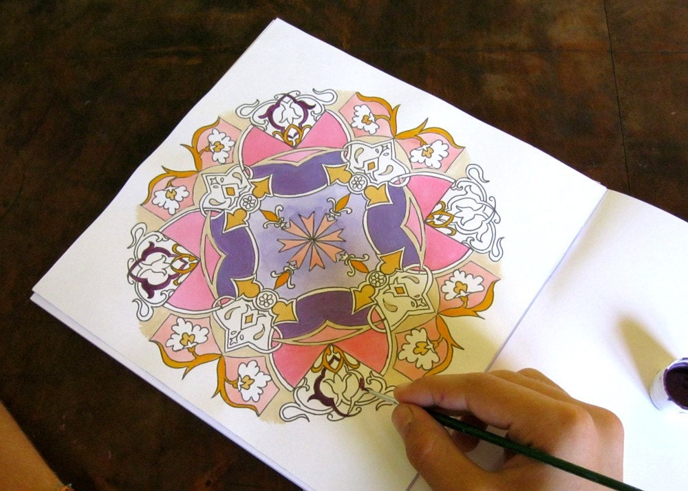 Familly Fun Unique Mandala Coloring Book Kit Colouring