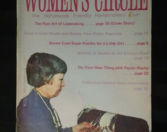Women's Circle ~ November 1975 ~ Vintage 1970s Ladies Home Craft Magazine Back Issue ~ Retro Periodical