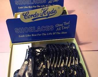 Vintage 18" LEATHER SHOE LACES Cordo Hyde Dead Stock 40's