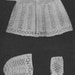 Feather and Fan Baby 3ply matinee coat and dress fine lace vintage knitting pattern PDF instant download