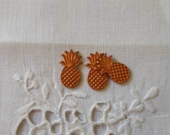 Vintage Brass Pineapple Charms