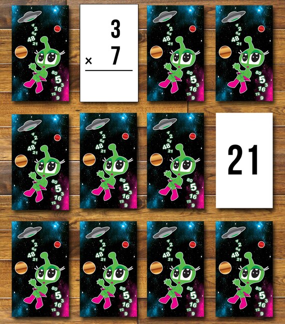 Alien Multiplication Worksheets