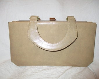 Saks Fifth Ave. expandable leather satchel