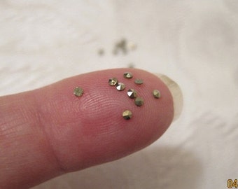 1.75mm, Natural Marcasite Gemstones from Thailand, Flat-Backed, Faceted - Available in 10, 20, 30 & 50 Stone Pkgs and also in Larger Pkgs