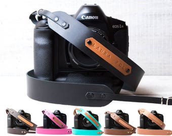 Personalized Camera strap leather Camera strap monogram Camera strap DSLR camera strap