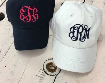 Monogrammed cap, monogrammed hat, monogrammed baseball cap, hat, cap, personalized cap