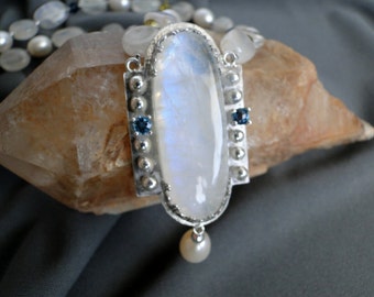 Moonstone and Topaz Necklace