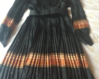 Vintage silky 60s french couture dress