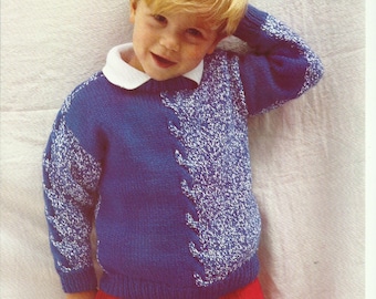 Boys Sweater Knitting Pattern.