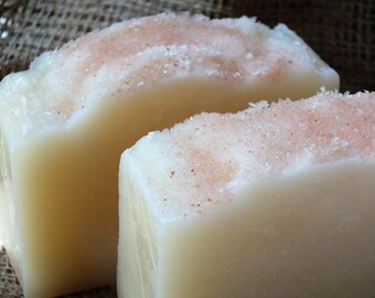 Purely Peppermint Bath Soap-with Himalayan Sea Salt-All Natural-Vegan-Handmade-FREE SHIPPING