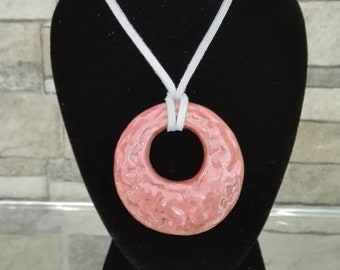 Pinky Peach ceramic medal