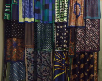 Shades of Navy Blue Gypsy Boho Curtains - 63"