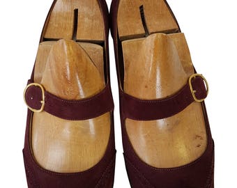 SISLEY Red Suede Mary Jane Shoes (4)
