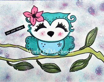 Own Your Dreams - Original Digital Art Print - Bright Owlys