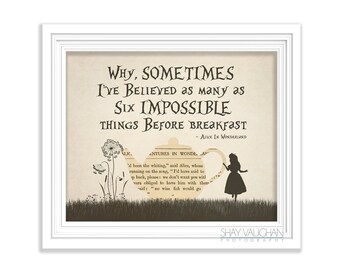 Alice im Wunderland Zitat Print Du bist verrückt