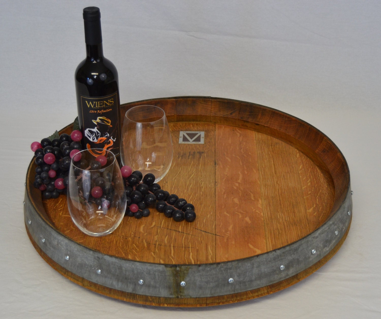 Lazy Susan Wine Barrel Top Free shipping