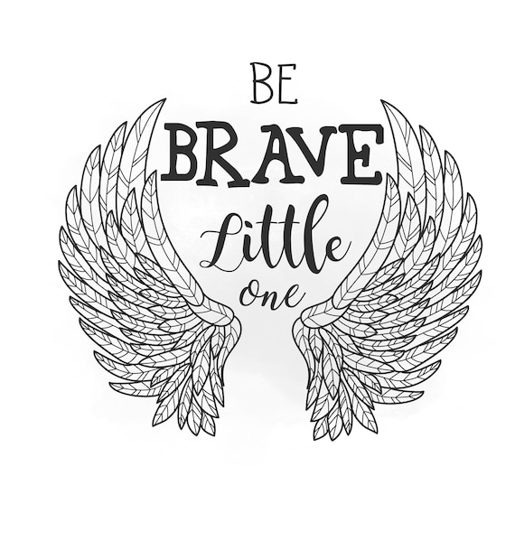 Download Items similar to Be Brave Little Man svg clipart, Angel ...