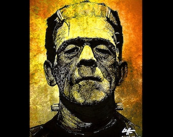 Print 8x10 Sad Frankenstein Portrait Dracula Classic