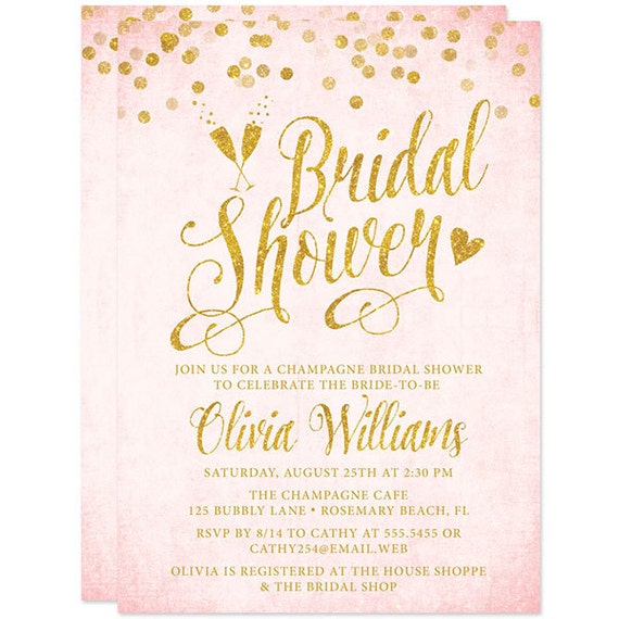 Pink Bridal Shower Invitations 4