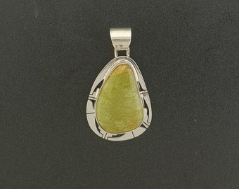 Navajo Nevada Turquoise sterling silver pendant