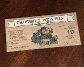 Train Ticket- Editable Digital Download- Party Invitation or Gift Card- Great for Polar Express!