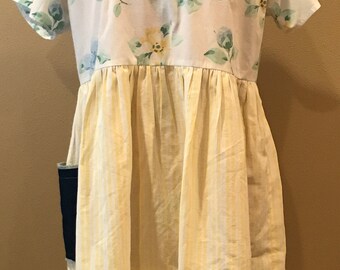 Floral/Stripped Babydoll Dress
