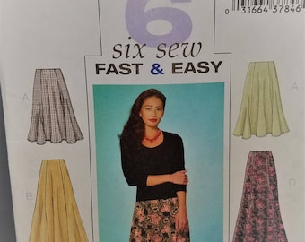 Butterick Pattern # 4136 Fast n Easy Petite Skirt Size 14-16-18