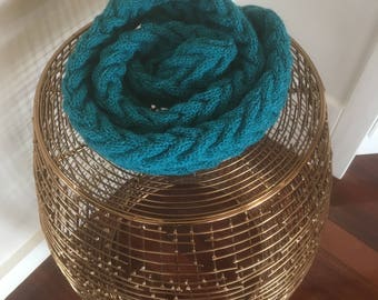 Pure Australian Wool Hand Knitted Scarf