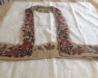 antique crewel work, circa 1700s