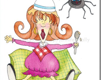 Miss Muffet 8x10 art print