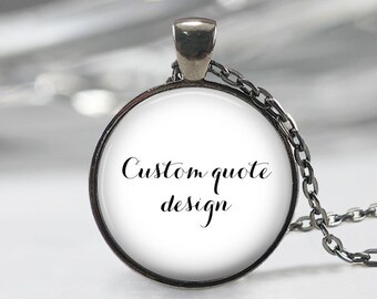Custom Quote Necklace, Personalized Jewelry For Poem, Song Lyrics Or Text