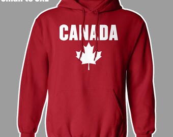 Canada Hoodie //// Red Hooded Sweatshirt //// S - 5XL